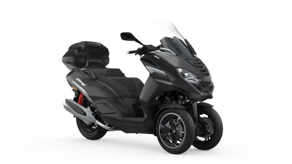 Peugeot Metropolis SW SW en color Sideral Mat Black, vista tres cuartos delantera